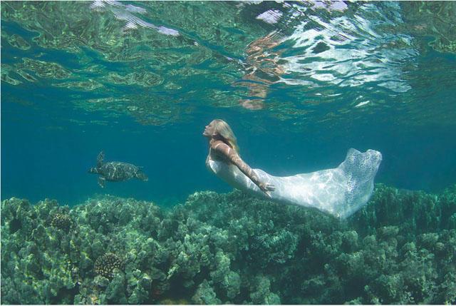 碧海荡漾夏威夷，珊瑚丛中美人鱼